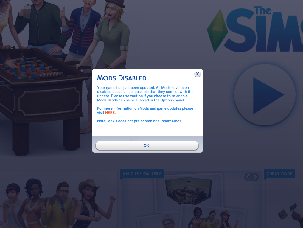is there a way to automatically download the latest mod on sims 4